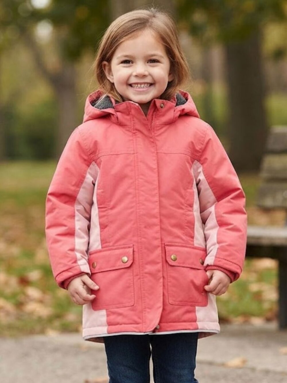 Lands' End Squall Girls Hooded Insulated Waterproof Jacket